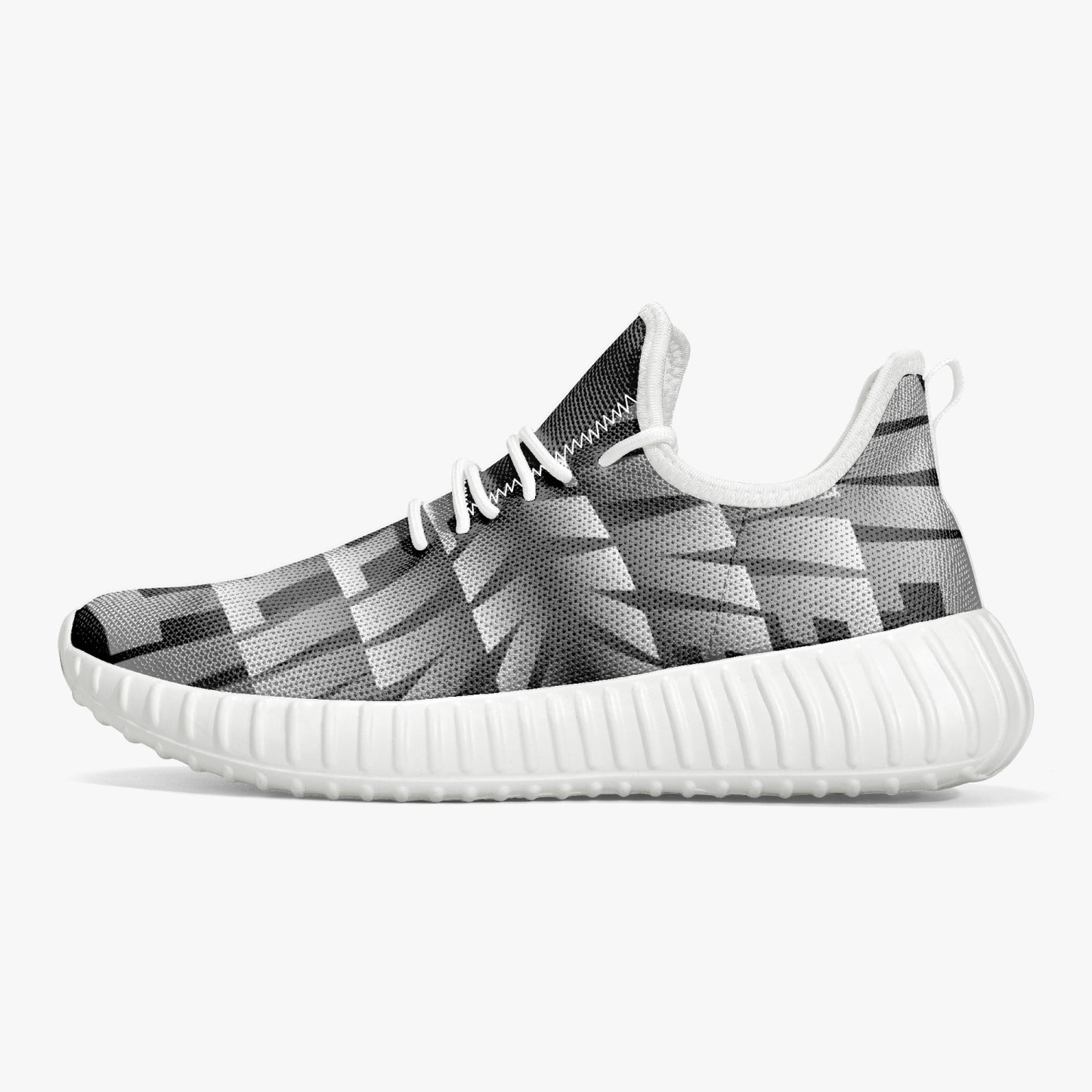 Illusions Mesh Knit Sneakers - White/Black