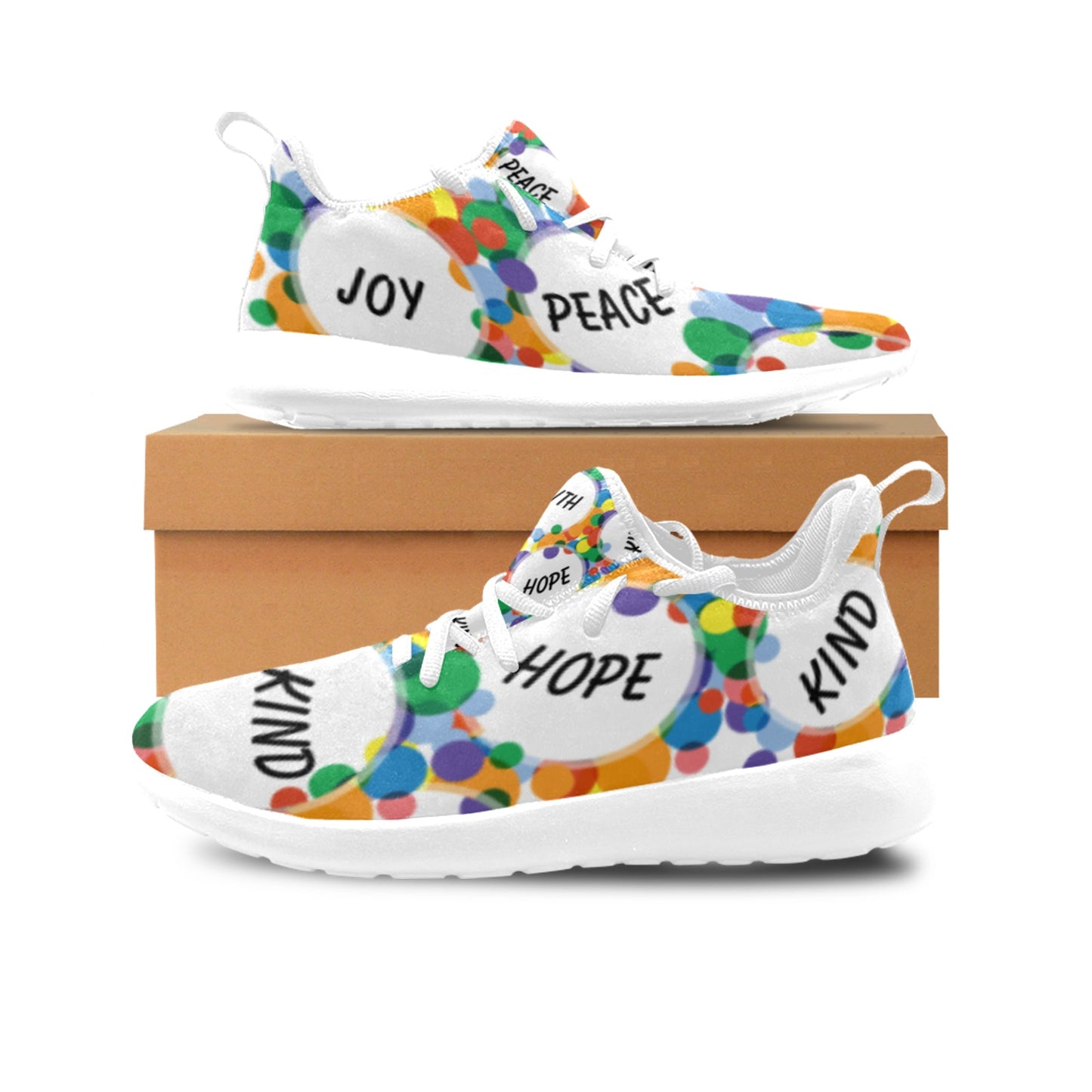 White Pattern Illusions Women's Slip-on Sneakers