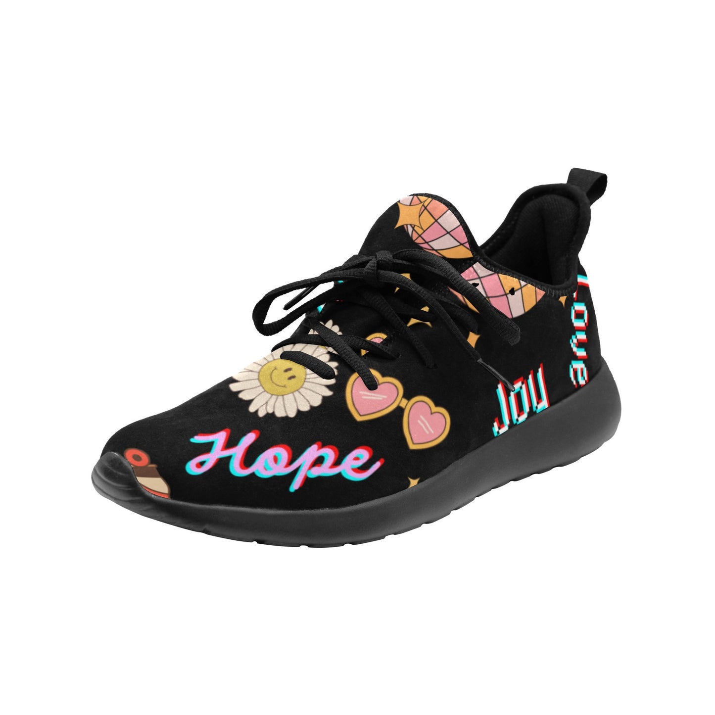 Black Pattern Women's Illusions Women's Slip-On Sneakers