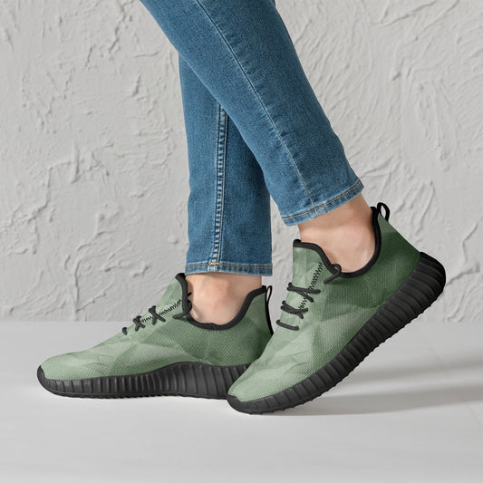 Illusions Mesh Knit Sneakers - White/Black