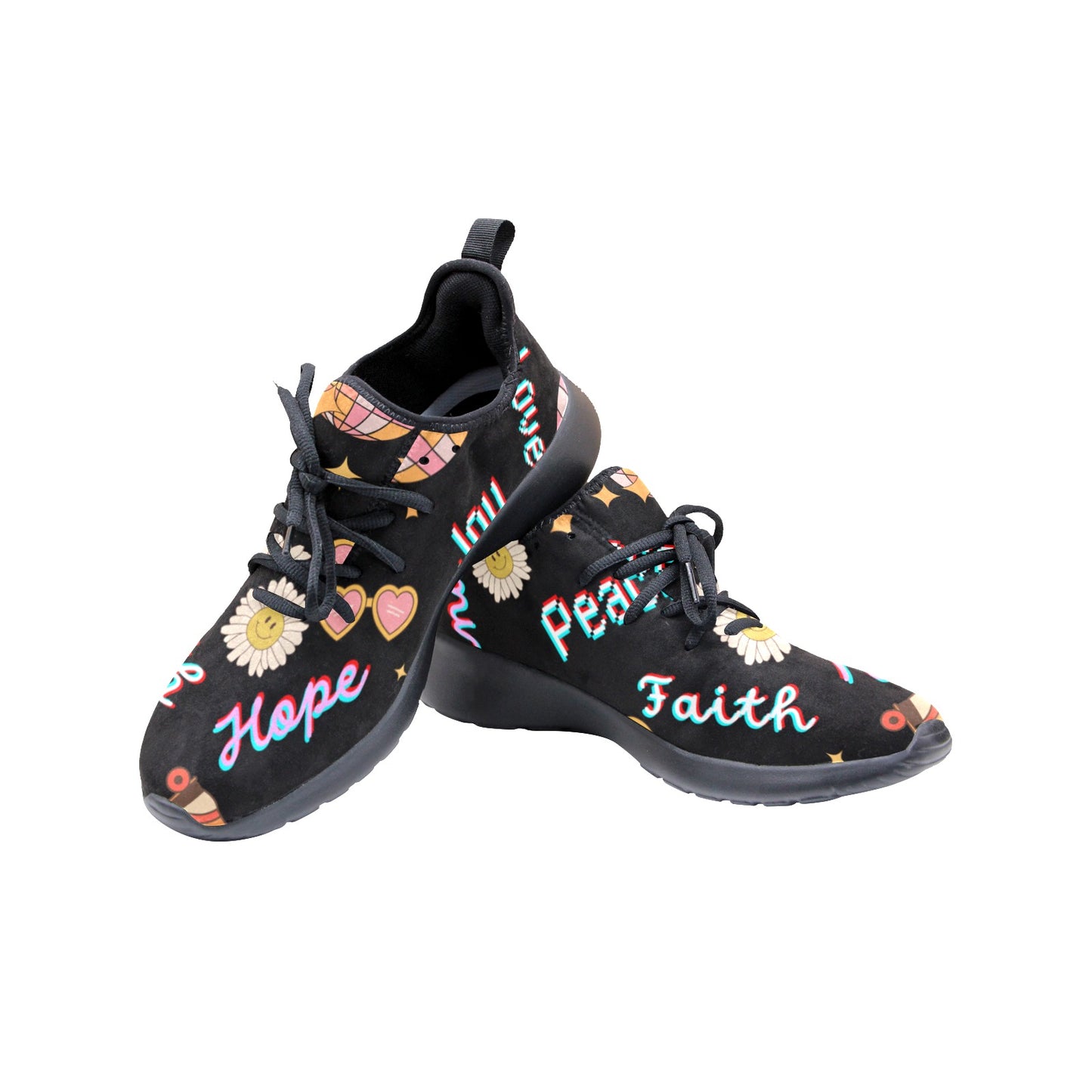 Black Pattern Illusions Men's slip-on