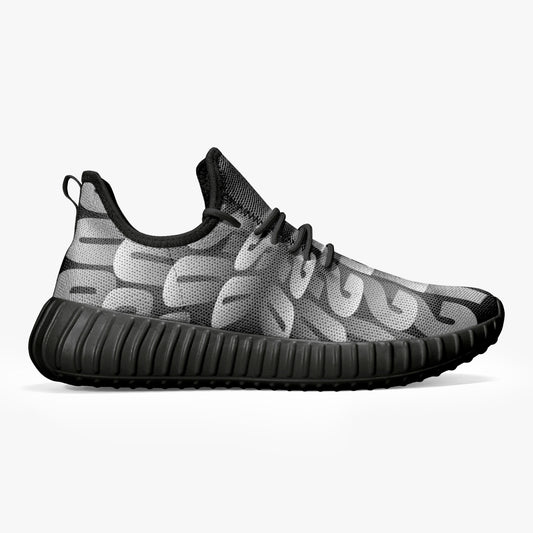 Illusions Mesh Knit Sneakers - White/Black
