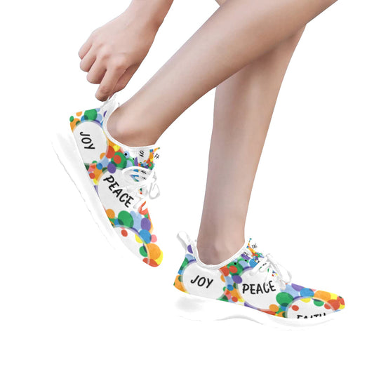 White Pattern Illusions Women's Slip-on Sneakers