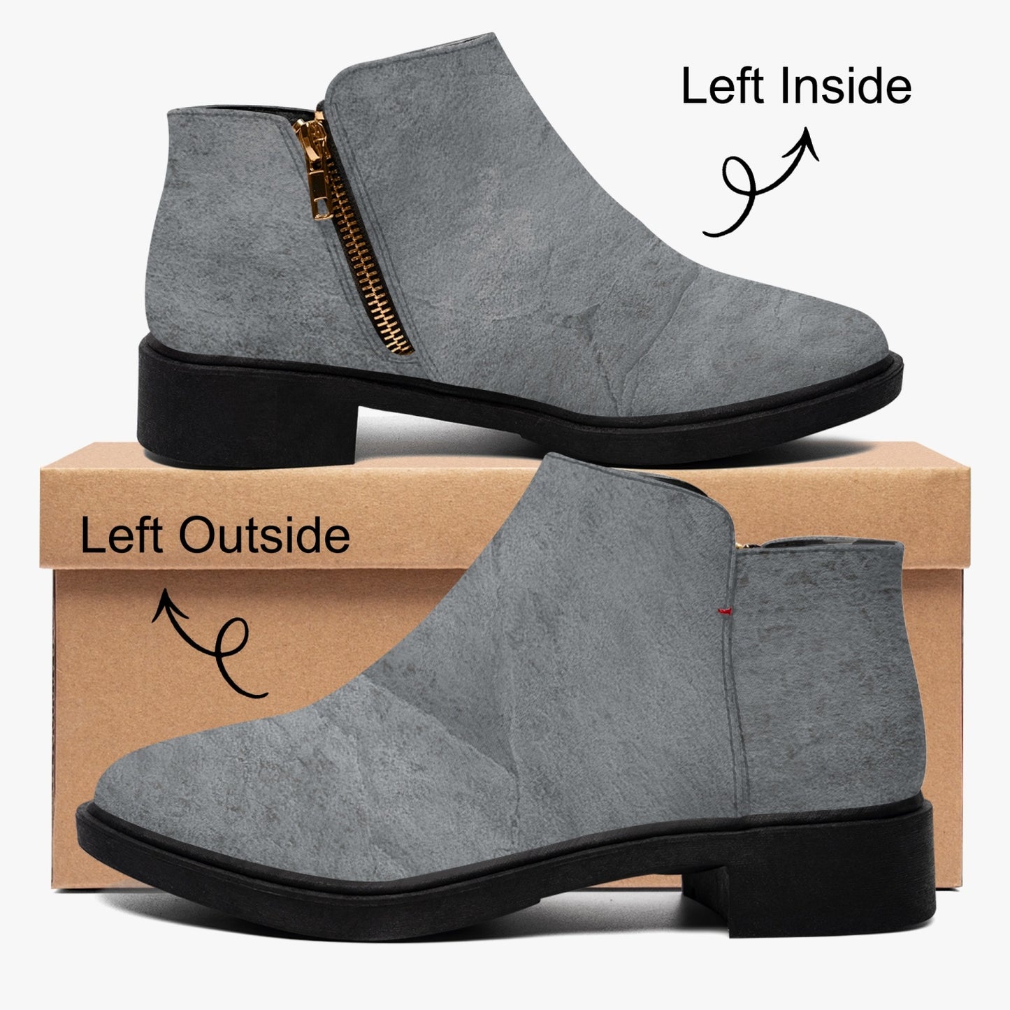 Suede Fashion Zipper Boots